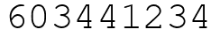 Число 603441234.