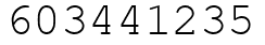 Число 603441235.