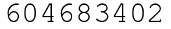 Число 604683402.