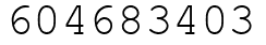 Число 604683403.