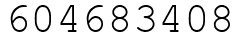Число 604683408.