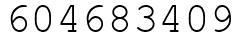 Число 604683409.