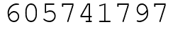Число 605741797.