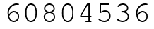 Число 60804536.