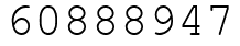 Число 60888947.