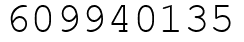 Число 609940135.