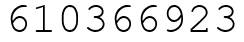 Число 610366923.