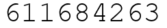 Число 611684263.