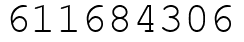 Число 611684306.