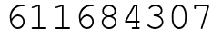 Число 611684307.