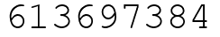 Число 613697384.