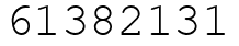 Число 61382131.