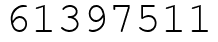Число 61397511.
