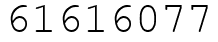 Число 61616077.