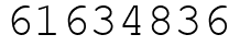 Число 61634836.