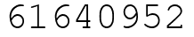 Число 61640952.