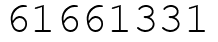 Число 61661331.