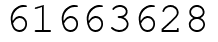 Число 61663628.