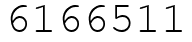 Число 6166511.