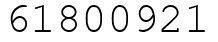 Число 61800921.