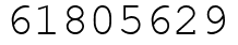 Число 61805629.