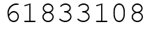 Число 61833108.