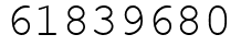 Число 61839680.