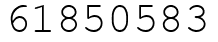 Число 61850583.
