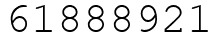 Число 61888921.