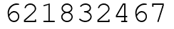 Число 621832467.