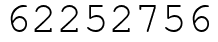 Число 62252756.