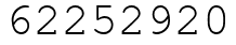 Число 62252920.
