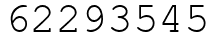 Число 62293545.