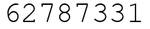 Число 62787331.