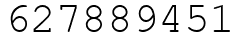 Число 627889451.