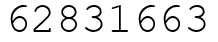 Число 62831663.