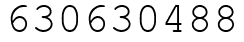 Число 630630488.
