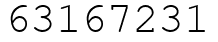 Число 63167231.