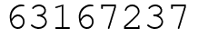 Число 63167237.