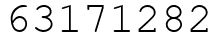 Число 63171282.