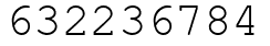 Число 632236784.