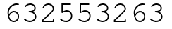 Число 632553263.