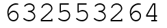 Число 632553264.