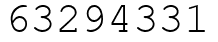 Число 63294331.
