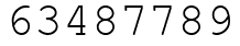 Число 63487789.