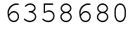 Число 6358680.