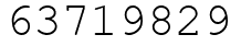 Число 63719829.
