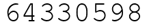 Число 64330598.
