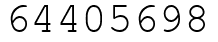Число 64405698.