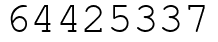 Число 64425337.